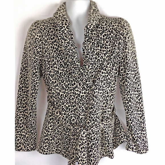 Marisa Christina Large Leopard Print Jacket Large - Picture 1 of 8